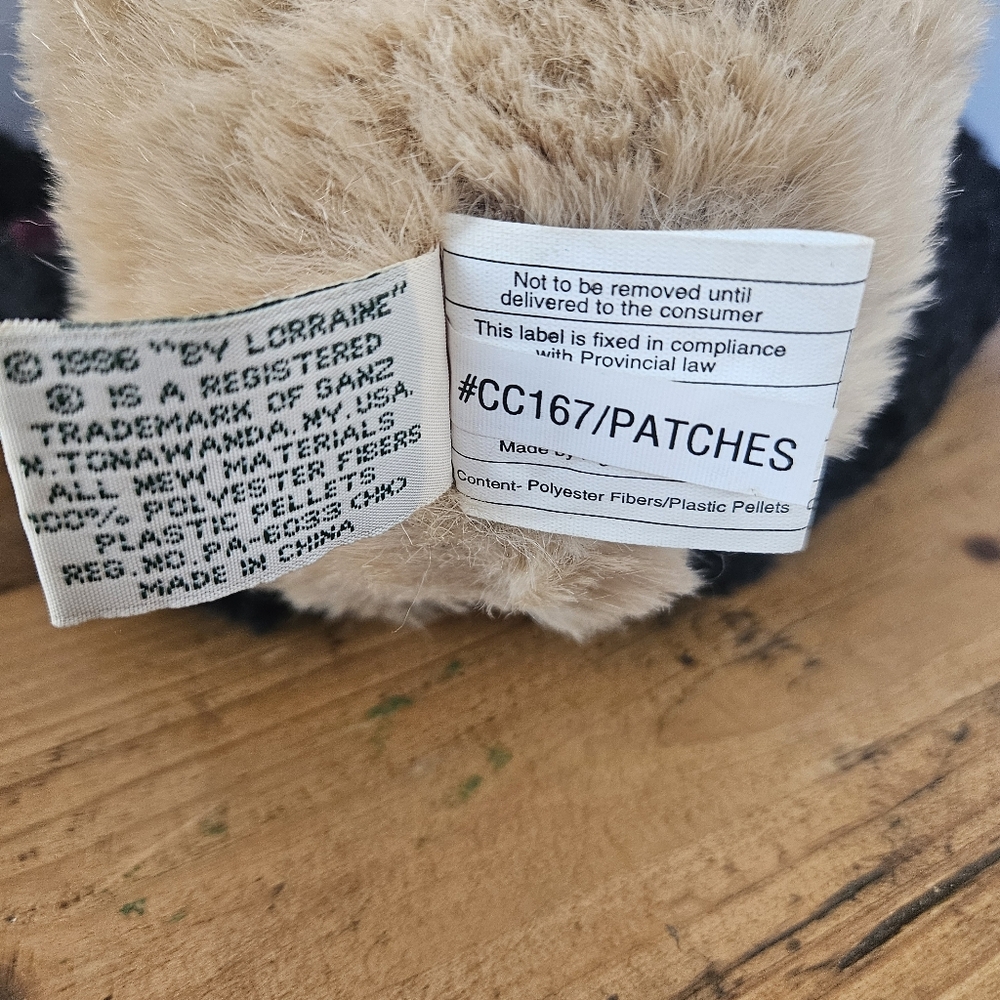 Vintage Ganz Cottage Collectibles Plush Panda Patches By Lorraine 16" w/Tag - Picture 8 of 12